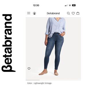 EUC Betabrand Original Lightweight Skinny Denim